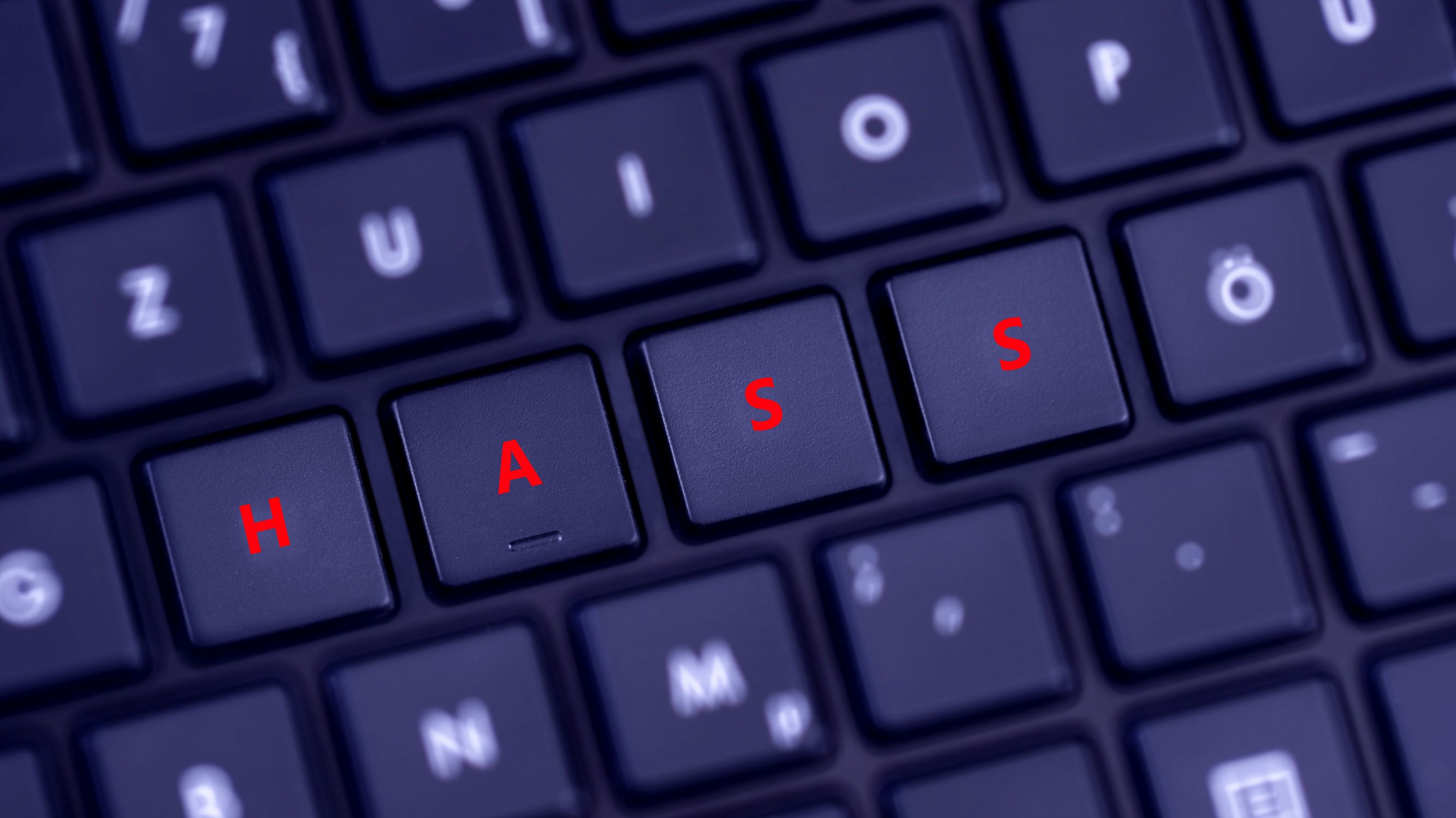 Hass lettering on keyboard